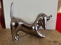 Dog chrome silver h21cm x l26cm - afbeelding 2 van  2