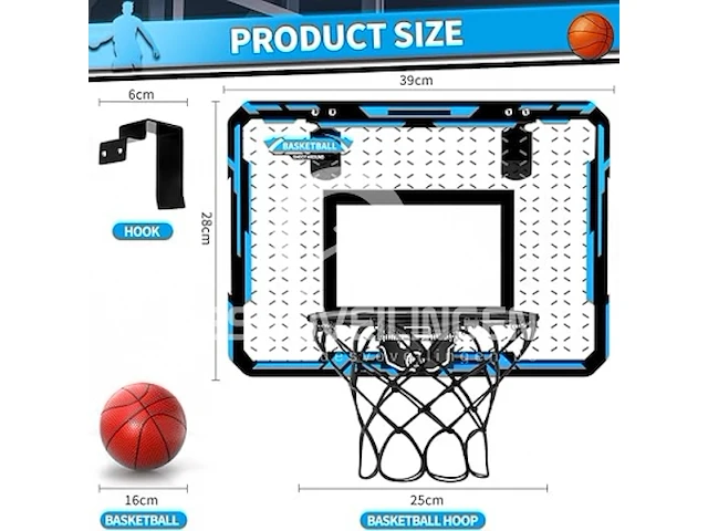 Doloowee mini basketbalkorf - afbeelding 2 van  5