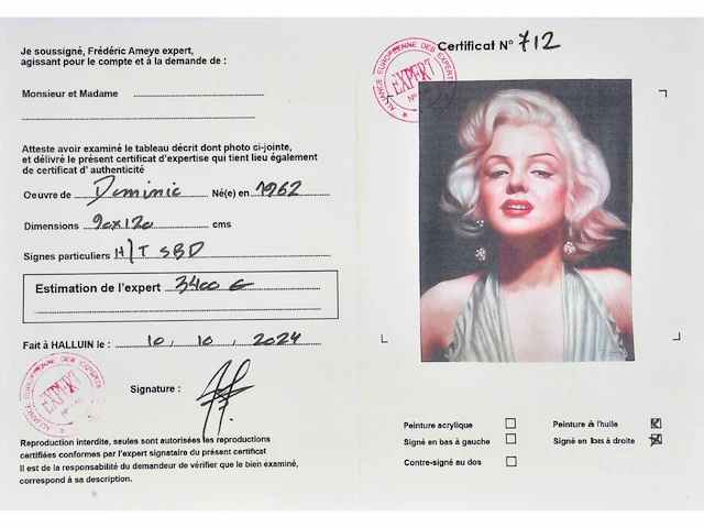 Dominic - marilyn monroe - olie op doek - afbeelding 5 van  10