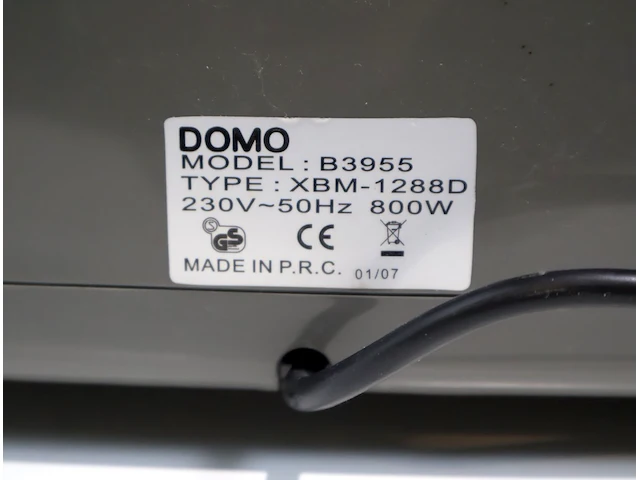 Domo broodbakmachine - afbeelding 5 van  5