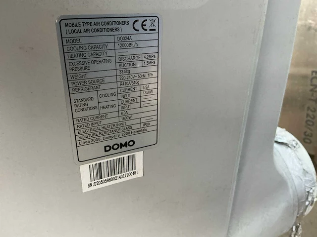 Domo do324a mobiele airco - afbeelding 4 van  4