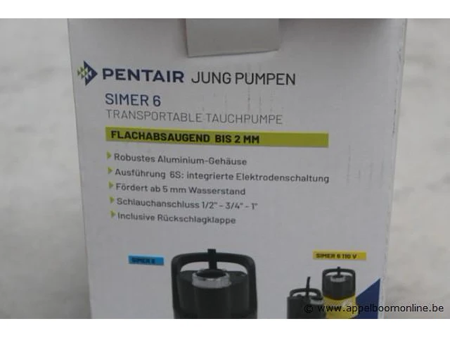 Dompelpomp pentair, simer 6s - afbeelding 2 van  3