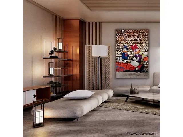 Donald shopping 40x60 cm - canvas wanddecoratie - afbeelding 2 van  2