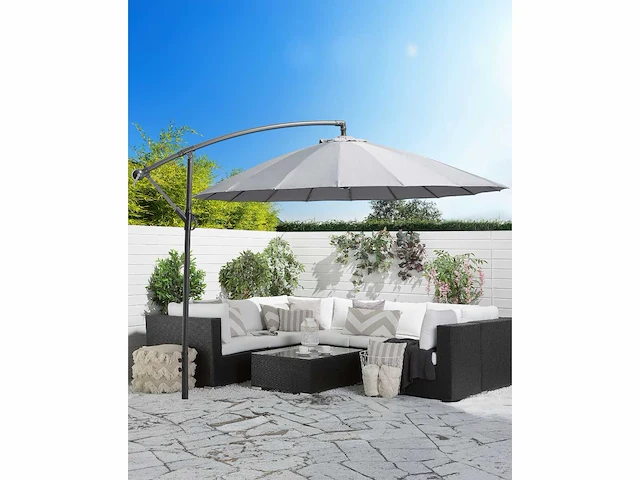 Donkergrijze tuinparasol? 268 cm - afbeelding 1 van  6