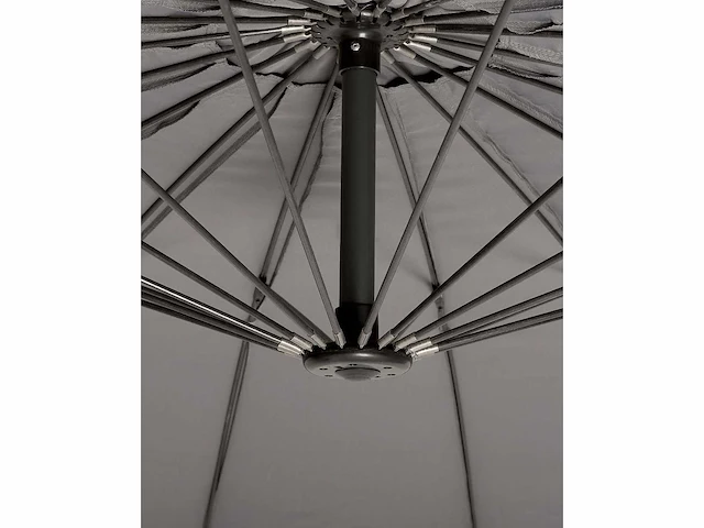 Donkergrijze tuinparasol? 268 cm - afbeelding 4 van  6