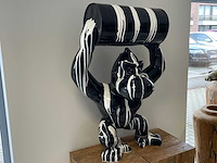 Donkey kong with barrel h100 black trash white - afbeelding 1 van  1