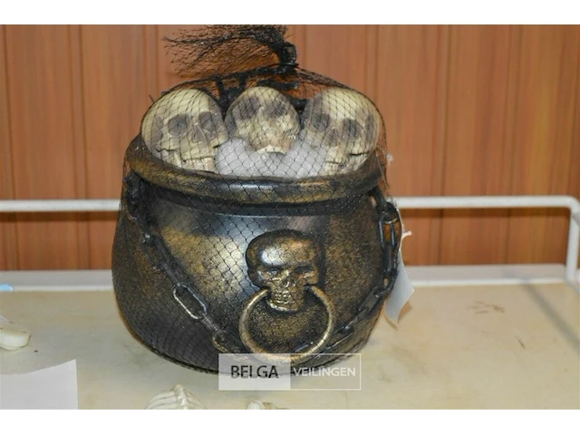 Doodskop, spin, soepketel met skulls - afbeelding 2 van  4
