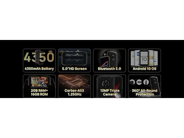 Doogee s35 onbreekbare smartphone - afbeelding 2 van  9