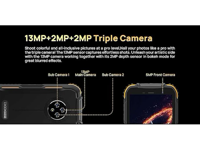 Doogee s35 onbreekbare smartphone - afbeelding 3 van  9
