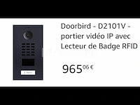 Doorbird d2101 videodeurtelefoon met rfid-badgelezer - afbeelding 1 van  3