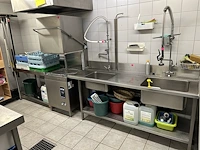 Doorschuifvaatwasser met spoeltafel 386x75x195cm h