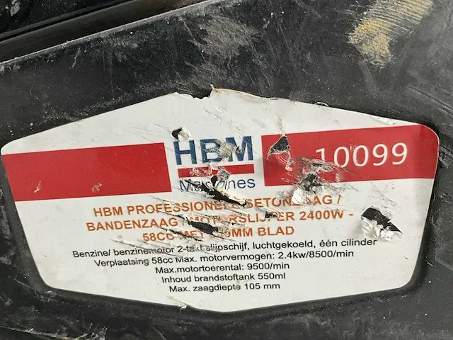 Doorslijpmachine hbm voor beton 2400 w - afbeelding 6 van  7