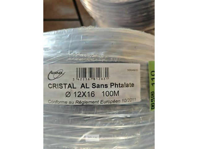 Doorzichtige darm ø12x16 lengte 100m - afbeelding 1 van  3