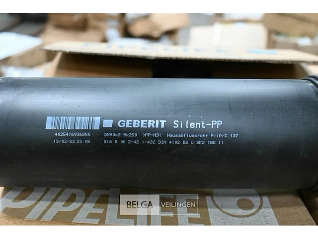 Doos geberit afloopbuis ø90 x l250 mm - afbeelding 2 van  3