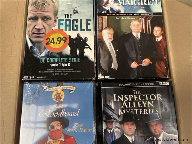 Doos, inh; partij dvd's - afbeelding 1 van  3