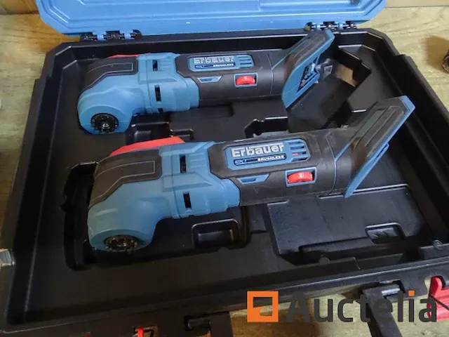 Doos met 2 multifunctionele gereedschappen erbauer emt 18 li qc - afbeelding 1 van  7