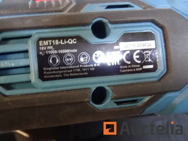 Doos met 2 multifunctionele gereedschappen erbauer emt 18 li qc - afbeelding 5 van  7