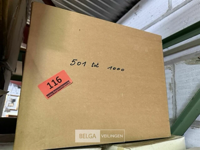 Doos met 28 doosjes lotjes van n° 501 tem 1000 - afbeelding 1 van  1