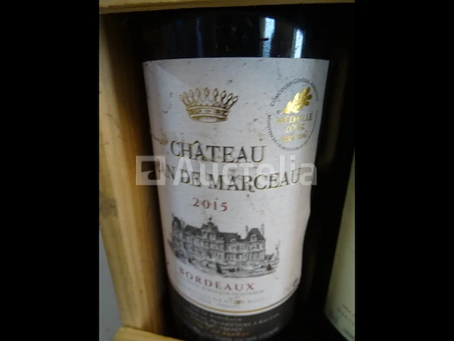 Doos met 3 flessen bordeaux gold medal wijnen (zie detail) - afbeelding 3 van  6
