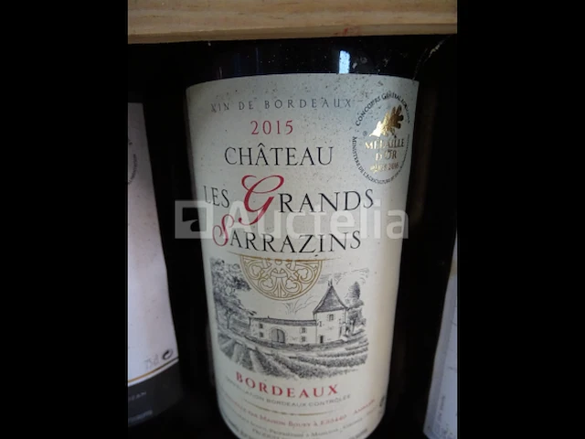 Doos met 3 flessen bordeaux gold medal wijnen (zie detail) - afbeelding 4 van  6