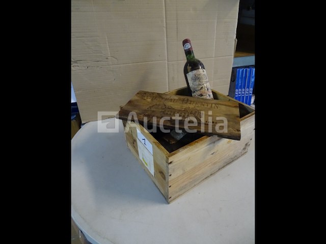 Doos met 6 flessen saint-emilion grand cru château quentin 1981 - afbeelding 1 van  7