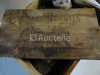 Doos met 6 flessen saint-emilion grand cru château quentin 1981 - afbeelding 2 van  7