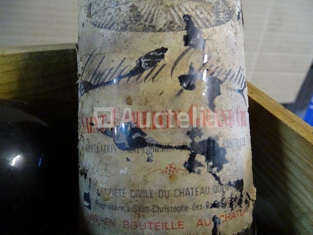 Doos met 6 flessen saint-emilion grand cru château quentin 1981 - afbeelding 6 van  7