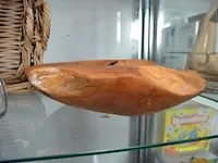 Doos theelichtjes, kaars in glas, 2 rieten manden, houten schaal - afbeelding 4 van  7