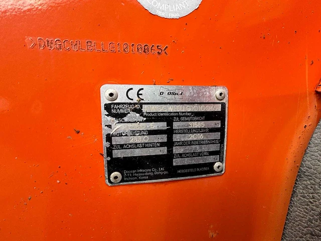 Doosan - 2016 - dl550 - shovel - afbeelding 24 van  31