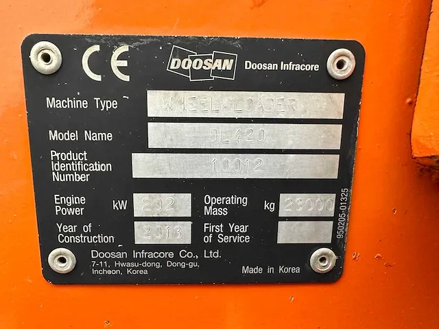 Doosan - dl420 - shovel - 2013 - afbeelding 50 van  54