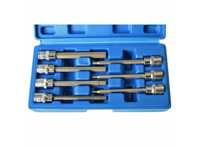 Dopbit-set lange inbus 7 dlg 3/8'' 3-10mm - afbeelding 1 van  1