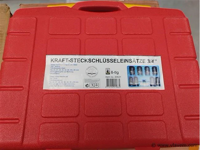 Doppenset gp werkstatt, kracht 3/4″, 8-dlg - afbeelding 3 van  10