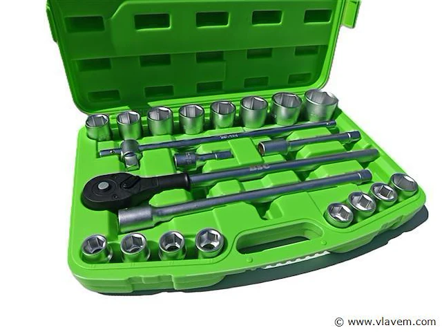 Dopsleutelset bsc, extra zwaar 21 delig 3/4" - afbeelding 1 van  4