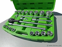 Dopsleutelset bsc, extra zwaar 21 delig 3/4" - afbeelding 2 van  4