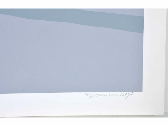Doris groeneveld - westfries landschap met schaduwen - zeefdruk - afbeelding 3 van  6