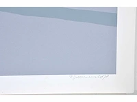Doris groeneveld - westfries landschap met schaduwen - zeefdruk - afbeelding 3 van  6