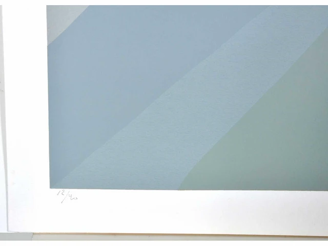 Doris groeneveld - westfries landschap met schaduwen - zeefdruk - afbeelding 4 van  6