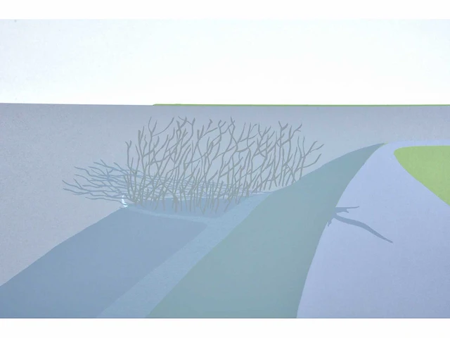 Doris groeneveld - westfries landschap met schaduwen - zeefdruk - afbeelding 5 van  6