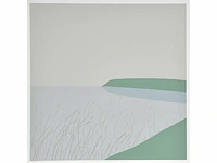 Doris groeneveld - westfriese omringdijk met riet en water - zeefdruk - afbeelding 1 van  7