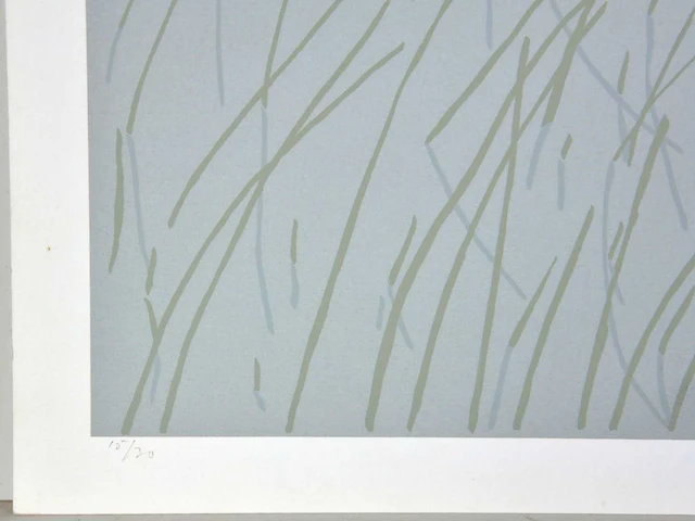 Doris groeneveld - westfriese omringdijk met riet en water - zeefdruk - afbeelding 5 van  7
