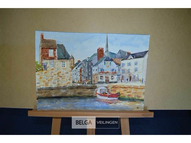 Dorpskern aan rivier - afbeelding 1 van  1