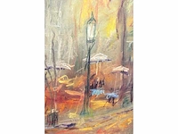 Dorrit klomp - zicht op een terras - litho - afbeelding 6 van  8