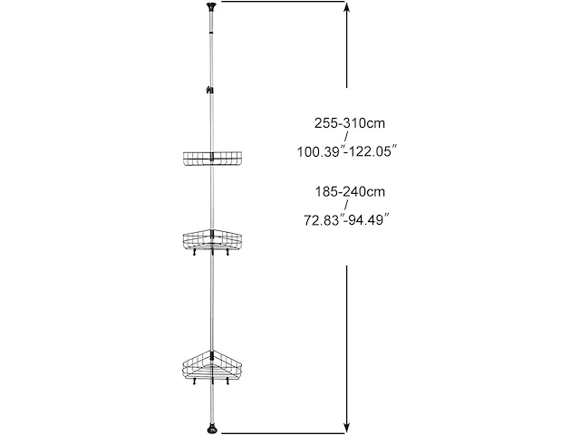 Douche organiser 4 mandjes - afbeelding 4 van  4