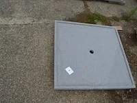 Douchebak in graniet gebrand en geborsteld 100x100x3/5 - afbeelding 4 van  5