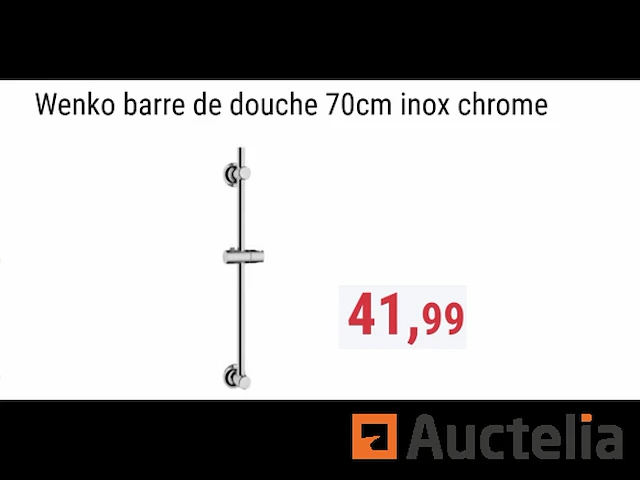 Douchebar 70cm roestvrij staal chroom wenko - afbeelding 1 van  1