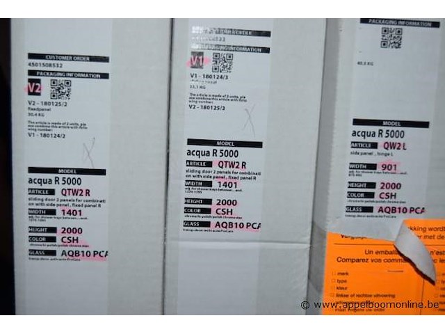 Douchedeur en wanden duka acqua r5000 best uit 2x qtw2r (1400x2000)en qw2l (900x2000) (foto ter illustratie, let op rechts /links) - afbeelding 2 van  2