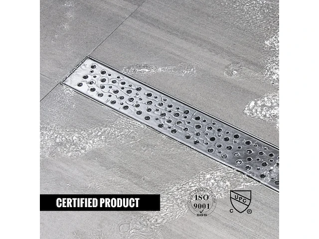 Douchegoot rvs 100cm ultraplat met sifon - afbeelding 6 van  6