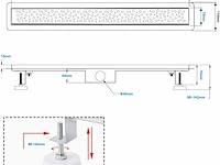 Douchegoot rvs 100cm ultraplat met sifon - afbeelding 2 van  6