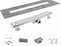 Douchegoot rvs 100cm ultraplat met sifon - afbeelding 3 van  6