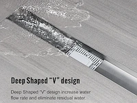 Douchegoot rvs 100cm ultraplat met sifon - afbeelding 5 van  6